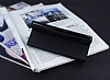 Sony Xperia M4 Aqua Gizli Mknatsl ift Pencereli Siyah Deri Klf - Resim: 3