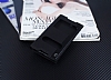 Sony Xperia M5 Gizli Mknatsl ift Pencereli Siyah Deri Klf - Resim: 1