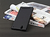 Sony Xperia T2 Ultra Gizli Mknatsl nce Yan Kapakl Siyah Deri Klf - Resim 2