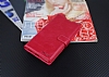 Eiroo Sony Xperia XA Ultra Czdanl Yan Kapakl Pembe Deri Klf - Resim: 3