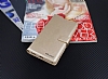 Eiroo Sony Xperia XA Ultra Czdanl Yan Kapakl Gold Deri Klf - Resim 3
