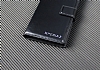 Eiroo Sony Xperia Z Standl Czdanl Siyah Deri Klf - Resim 1