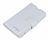 Eiroo Sony Xperia Z1 Compact Standl Czdanl Beyaz Deri Klf - Resim 3