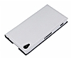Sony Xperia Z2 Gizli Mknatsl Pencereli Beyaz Deri Klf - Resim 2