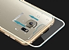 Eiroo Samsung Galaxy S6 Edge Plus ift Katmanl Gold Metal Kenarl effaf Kristal Klf - Resim 2