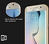 Eiroo Samsung Galaxy S6 Edge Plus ift Katmanl Gold Metal Kenarl effaf Kristal Klf - Resim 5