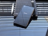 Eiroo Sony Xperia Z3 Gold izgili Round Metal Bumper ereve Siyah Klf - Resim 1