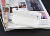 Eiroo Sony Xperia Z3 Compact Vantuzlu Pencereli Beyaz Deri Klf - Resim 2