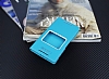 Sony Xperia Z5 Compact Gizli Mknatsl ereveli Mavi Deri Klf - Resim: 1