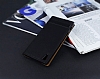 Sony Xperia Z5 Gizli Mknatsl Pencereli Siyah Deri Klf - Resim: 2