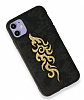 Eiroo Spark iPhone 11 Gold Simli Siyah Silikon Klf - Resim: 1