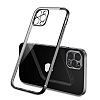 Eiroo Square iPhone 12 Pro Max Siyah Silikon Klf