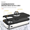 Eiroo Stand Hybrid Xiaomi Poco X3 / X3 Pro Siyah Silikon Klf - Resim 4