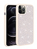 Eiroo Stone iPhone 12 Pro Max Tal Beyaz Silikon Klf