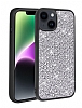Eiroo Stone iPhone 14 Plus Tal Siyah Silikon Klf
