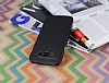 Eiroo Stripe Samsung Galaxy E7 Siyah Kenarl Siyah Silikon Klf - Resim: 1