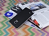 Eiroo Stripe Samsung Galaxy Note Edge Silver Kenarl Siyah Silikon Klf - Resim 2