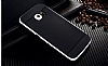 Eiroo Stripe Samsung Galaxy S6 Edge Plus Beyaz Kenarl Siyah Silikon Klf - Resim: 3