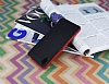 Eiroo Stripe Sony Xperia M4 Aqua Krmz Kenarl Siyah Silikon Klf - Resim: 1
