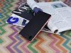 Eiroo Stripe Sony Xperia M4 Aqua Rose Gold Kenarl Siyah Silikon Klf - Resim 1