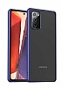 Eiroo Strong Samsung Galaxy Note 20 Lacivert Silikon Klf