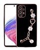 Eiroo Taka Samsung Galaxy A13 Kamera Korumal Zincirli Siyah Silikon Klf