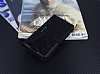 Eiroo Thunder HTC Desire 820 Standl Czdanl Siyah Deri Klf - Resim: 1