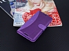 Eiroo Thunder HTC Desire 828 Standl Czdanl Mor Deri Klf - Resim: 4