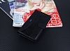 Eiroo Thunder HTC Desire 828 Standl Czdanl Siyah Deri Klf - Resim: 3
