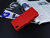 Eiroo Thunder HTC Desire Eye Standl Czdanl Krmz Deri Klf - Resim: 2