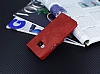 Eiroo Thunder HTC One M9 Standl Czdanl Krmz Deri Klf - Resim: 2