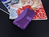 Eiroo Thunder iPhone 6 / 6S Standl Czdanl Mor Deri Klf - Resim: 1