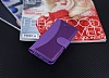 Eiroo Thunder iPhone SE / 5 / 5S Standl Czdanl Mor Deri Klf - Resim: 1