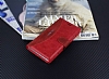Eiroo Thunder Nokia Lumia 830 Standl Czdanl Krmz Deri Klf - Resim: 1