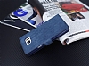 Eiroo Thunder Samsung Galaxy Note 5 Standl Czdanl Lacivert Deri Klf - Resim 2