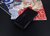 Eiroo Thunder Samsung Galaxy S6 Edge Plus Standl Czdanl Siyah Deri Klf - Resim: 3