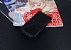 Eiroo Thunder Samsung Galaxy S7 Standl Czdanl Siyah Deri Klf - Resim: 1