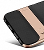 Eiroo Tiger Power Samsung Galaxy S10 Plus Standl Ultra Koruma Gold Silikon Klf - Resim: 1