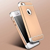 Eiroo Trio Fit iPhone SE / 5 / 5S 3 1 Arada Gold Rubber Klf - Resim: 2