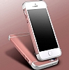 Eiroo Trio Fit iPhone SE / 5 / 5S 3 1 Arada Rose Gold Rubber Klf - Resim: 1