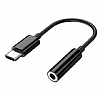 Eiroo USB Type-C 3,5 Jack Kulaklık Girişi Dönüştürücü Siyah Adaptör