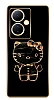 Eiroo Kitty vivo V29 Lite Standl Kamera Korumal Siyah Silikon Klf