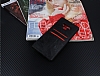 Eiroo Wallet iPhone X Deri Grnml Siyah Silikon Klf - Resim: 2