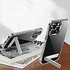 Eiroo With Stand iPhone 12 Pro Max Standl effaf Silikon Klf - Resim 5