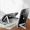 Eiroo With Stand iPhone 14 Plus Standl effaf Silikon Klf - Resim: 7