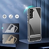 Eiroo With Stand Samsung Galaxy S21 FE 5G Standl effaf Silikon Klf - Resim: 5