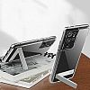 Eiroo With Stand Samsung Galaxy S21 Ultra Standl effaf Silikon Klf - Resim: 3
