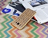 Eiroo Wooden Samsung Galaxy E5 Metal Kenarl Bambu Rubber Klf - Resim 2