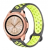 Eiroo Samsung Galaxy Watch 3 45 mm Silikon Gri-Yeil Spor Kordon