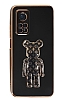 Eiroo Xiaomi Mi 10T Bearbrick Standl Siyah Silikon Klf